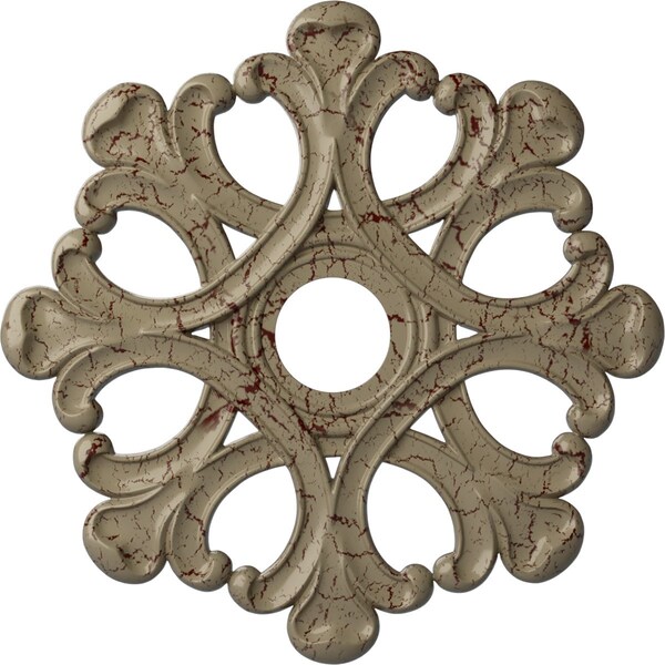 Ekena Millwork Angel Ceiling Medallion (Canopies up to 4 3/8"), 20 7/8"OD x 3 5/8"ID x 1"P, Gobi Desert Crackle CM20ANGDC - main